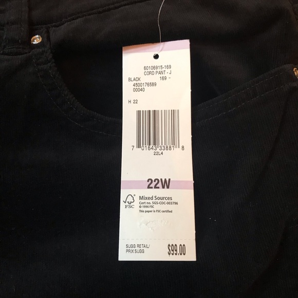 Cord Black Jeans by Jones New York! (NWT) - Picture 7 of 7